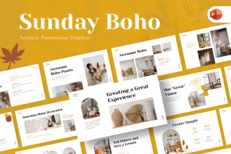 Sunday Boho Aesthetic PowerPoint Template